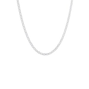 Sterling Silver Flat Marina 18in. Chain Necklace
