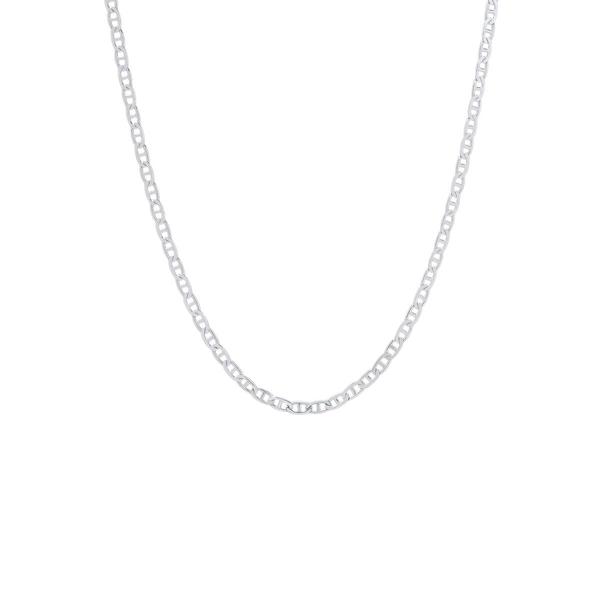 Sterling Silver Flat Marina 22in. Chain Necklace