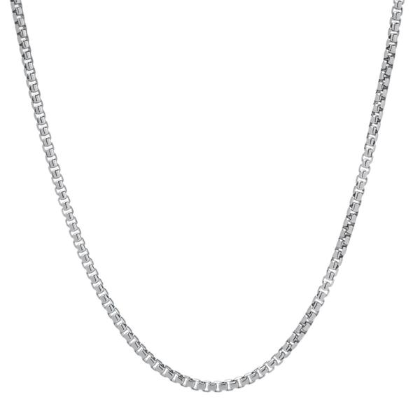 Sterling Silver 24in. Round Box Chain Necklace