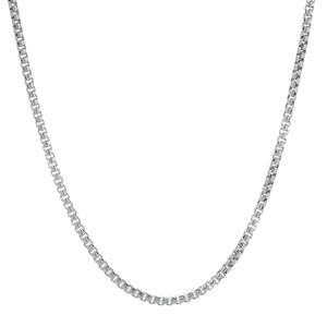 Sterling Silver 24in. Round Box Chain Necklace