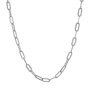 22in. Sterling Silver Mini Paperclip Chain Necklace