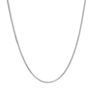 18in. Sterling Silver Square Snake Chain Necklace