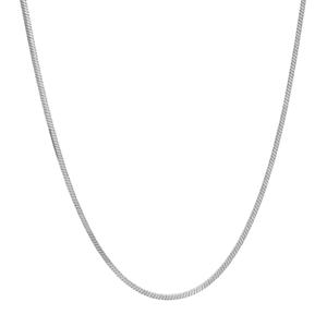 20in. Sterling Silver Square Snake Chain Necklace