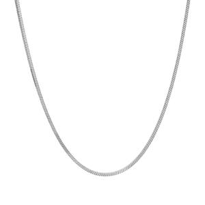 24in. Sterling Silver Square Snake Chain Necklace