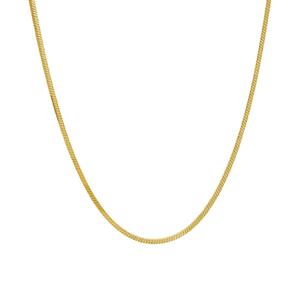 16in. Vermeil Square Snake Chain Necklace