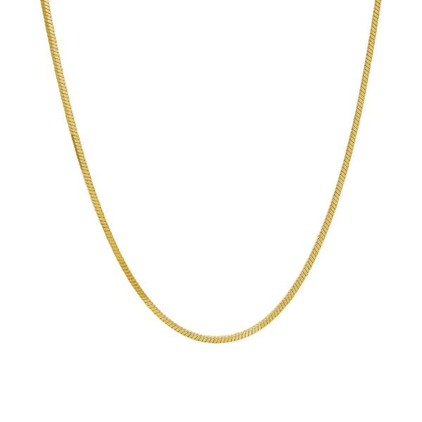 16in. Vermeil Square Snake Chain Necklace