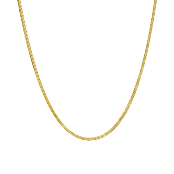 18in. Vermeil Square Snake Chain Necklace