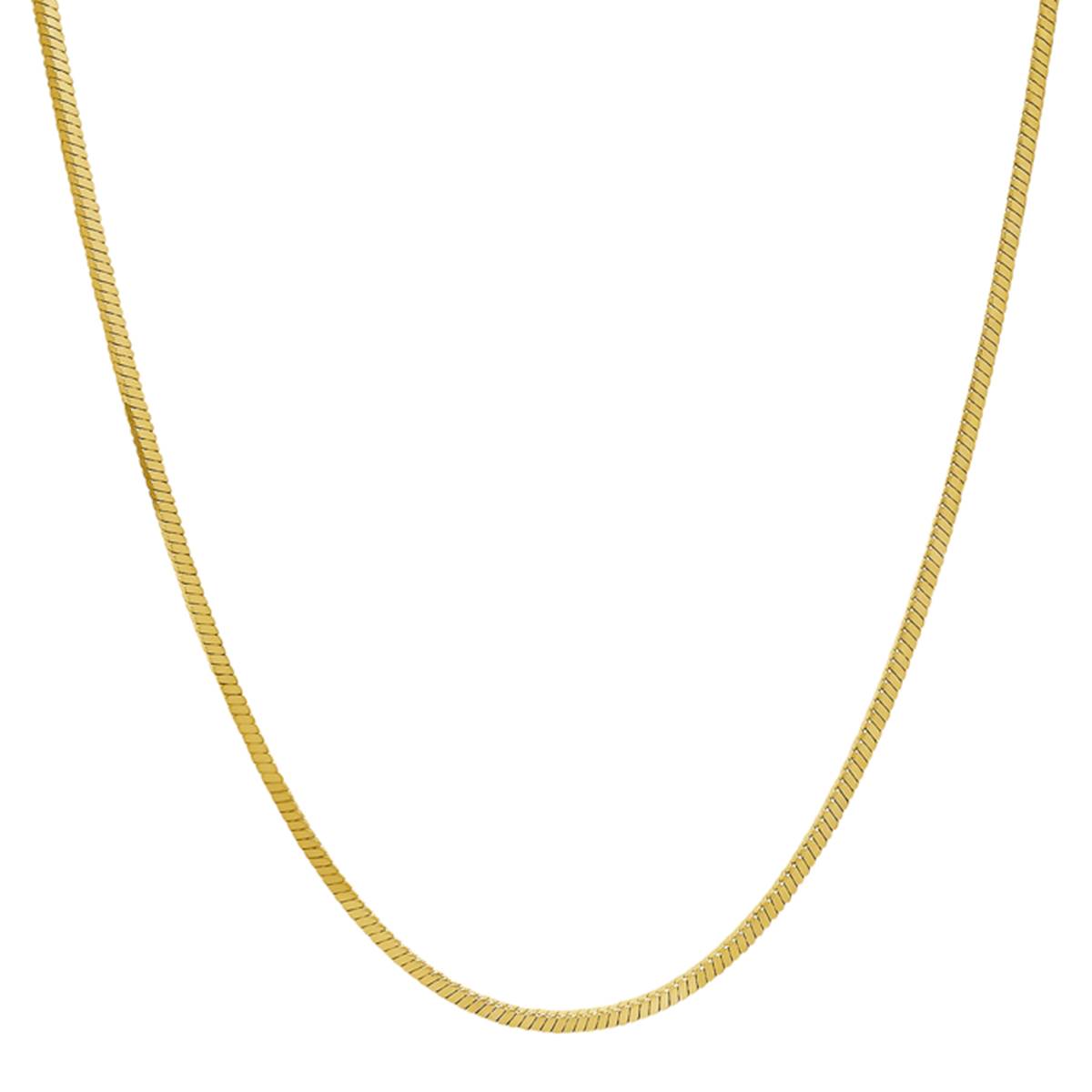 Gianni Argento Gold Square Snake Chain Necklace