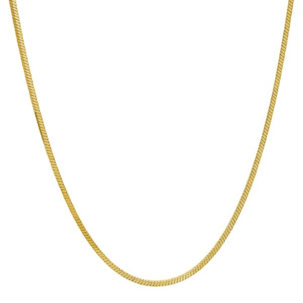 Gianni Argento Gold Square Snake Chain Necklace
