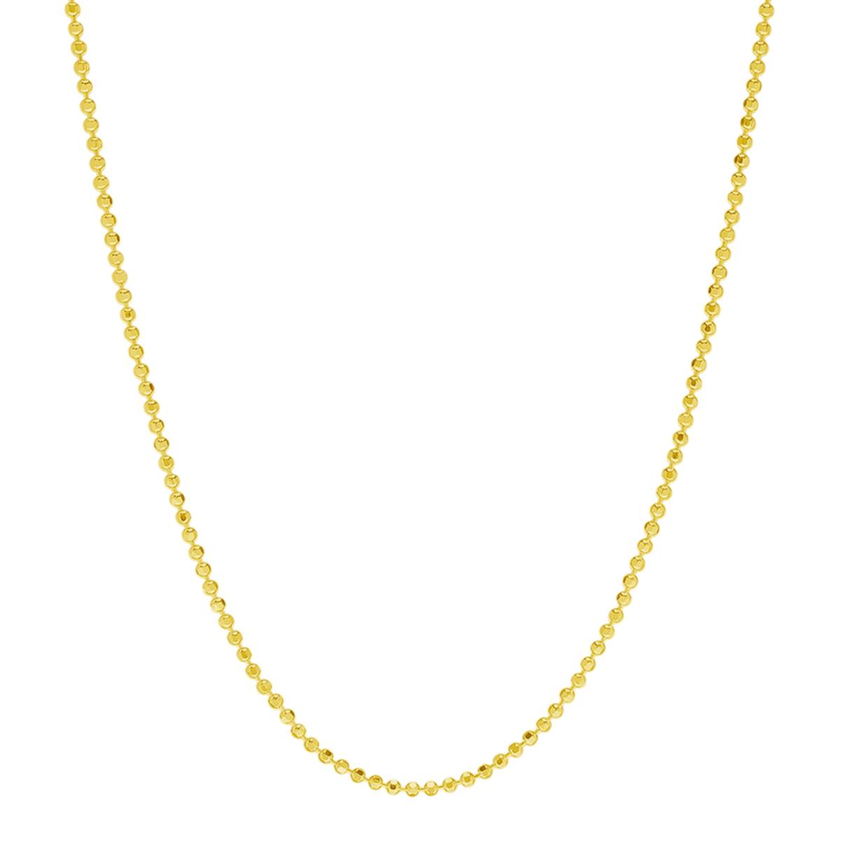 Gianni Argento Gold Over Sterling Silver Bead Chain Necklace