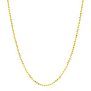 Gianni Argento Gold over Sterling Silver Bead Chain Necklace