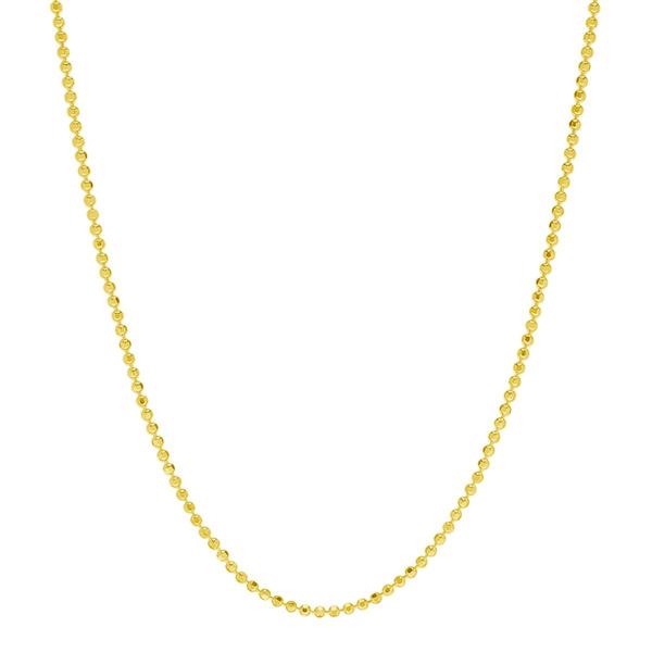 Gianni Argento Gold over Sterling Silver Bead Chain Necklace