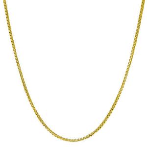 Gianni Argento Gold over Sterling Silver 18in. Box Chain Necklace