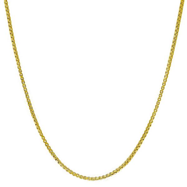 Gianni Argento Gold over Sterling Silver 18in. Box Chain Necklace