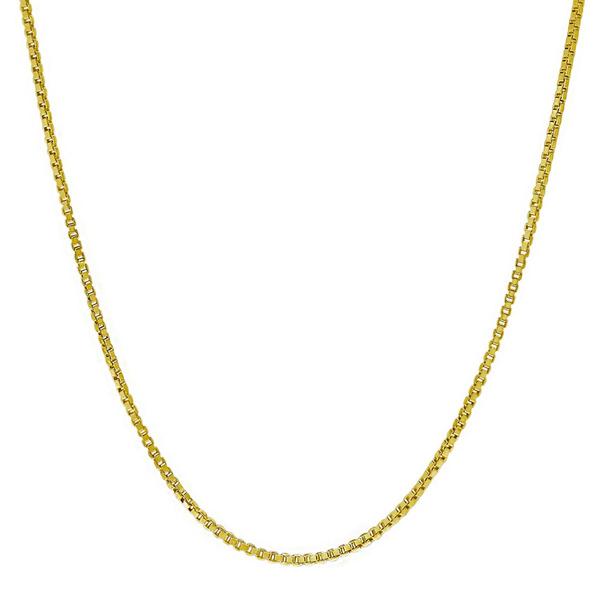 Gianni Argento Gold over Sterling Silver 20in. Box Chain Necklace