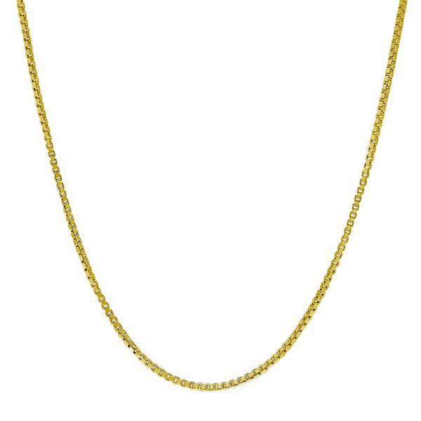 Gianni Argento Gold over Sterling Silver 30in. Box Chain Necklace