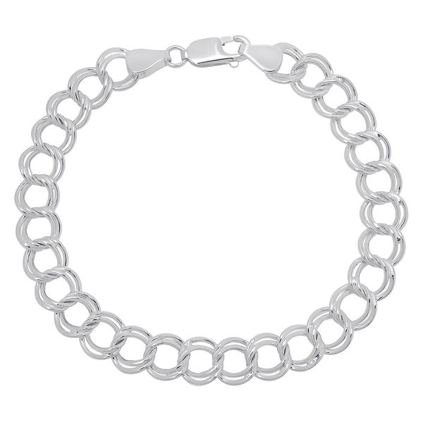 Sterling Silver Charm Link Chain Bracelet