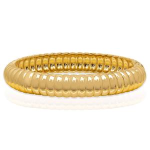 14kt. Gold-Plated Snake-Texture Bangle Bracelet