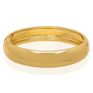 14kt. Gold-Plated Wide Shiny Bangle Bracelet