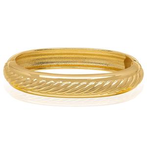 14kt. Gold-Plated Hinge Swirl Bangle Bracelet