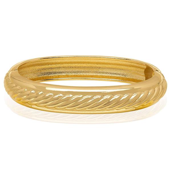 14kt. Gold-Plated Hinge Swirl Bangle Bracelet