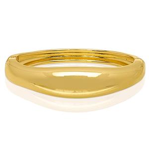 14kt. Gold-Plated Hinge Dome Bangle Bracelet