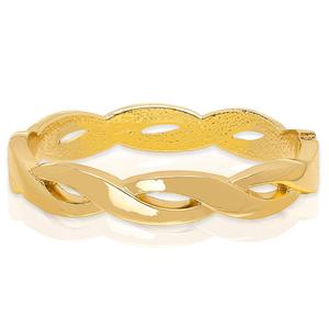 14kt. Gold-Plated Hinge Braided Bangle Bracelet