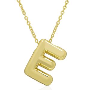 Plain Puff Initial E Pendant