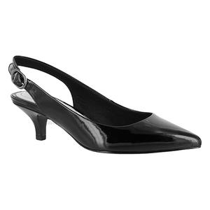 Womens Easy Street Faye Patent Slingback Kitten Heels