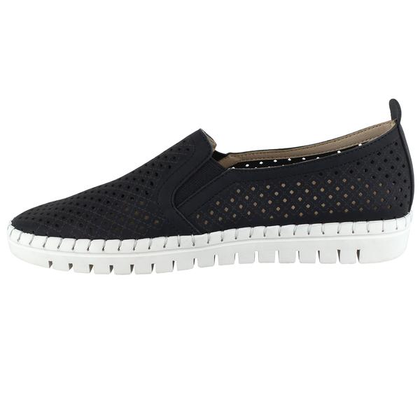 Womens Easy Street Fresh Goring Fashion Sneakers - Black alternate view