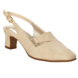 Womens Easy Street Choice 2 Bone Snake Slingback Heels alternate view
