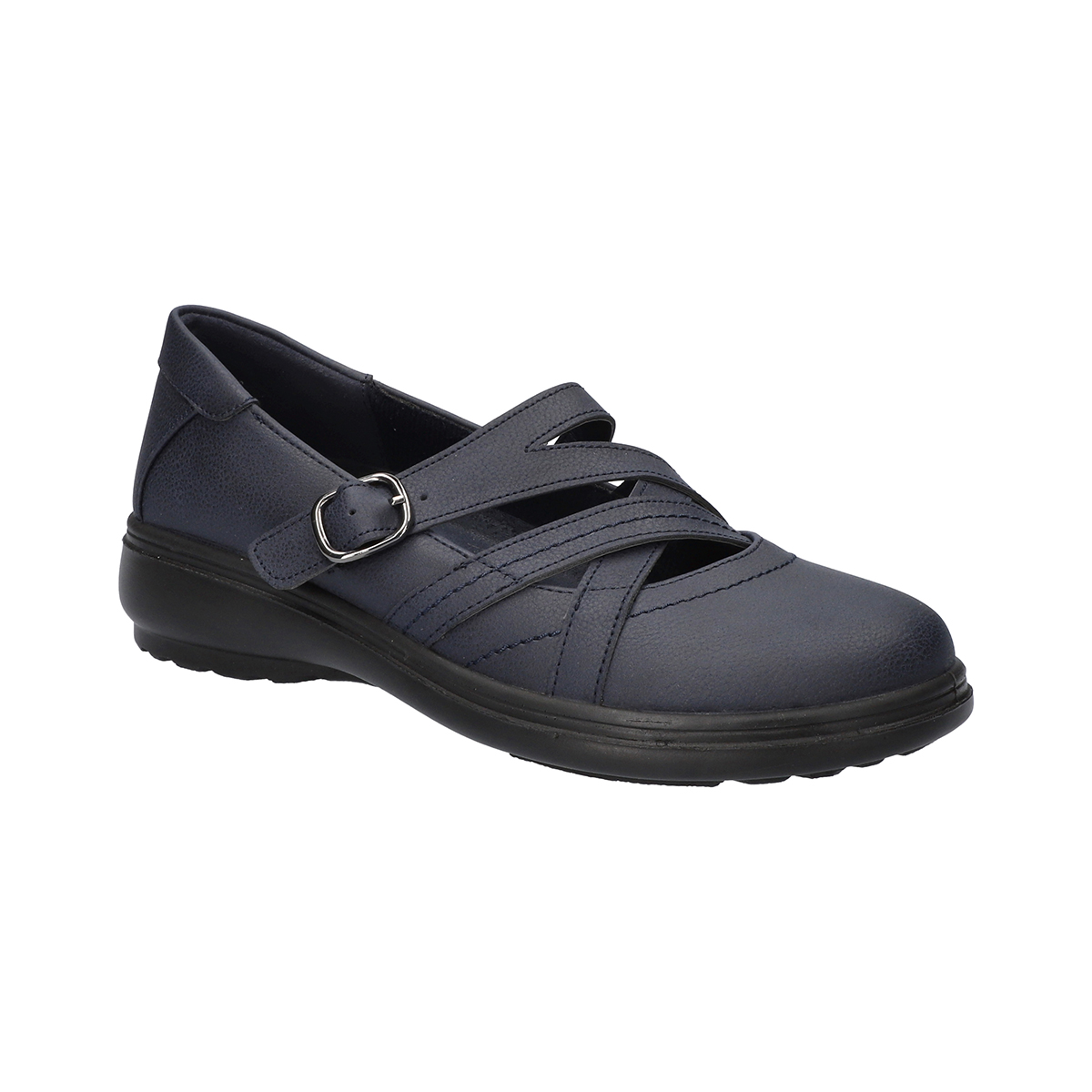 Womens Easy Street Wise Asymmetrical Comfort Mary Jane Flats