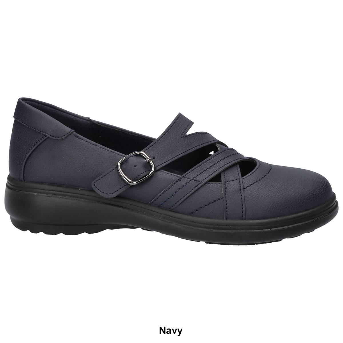 Womens Easy Street Wise Asymmetrical Comfort Mary Jane Flats