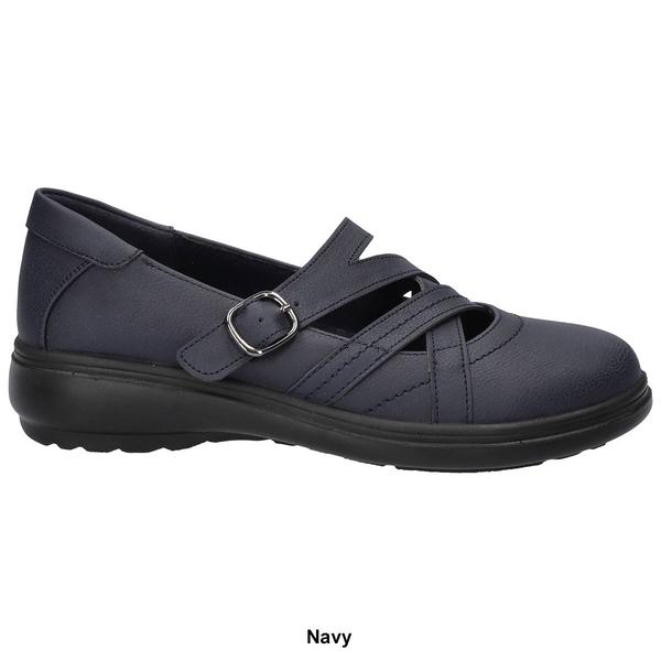Womens Easy Street Wise Asymmetrical Comfort Mary Jane Flats alternate view