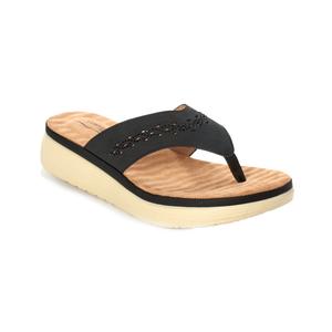Womens Easy Street Sonny Black Thong Sandals