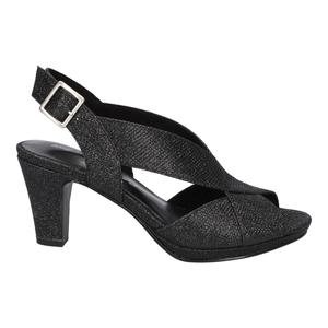 Womens Easy Street Christy Glitter Peep Toe Heels alternate view