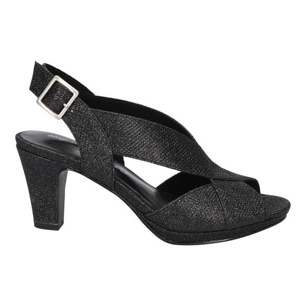 Womens Easy Street Christy Glitter Peep Toe Heels alternate view
