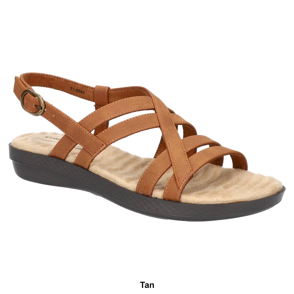 Womens Easy Street Lobo Strappy Slingback Sandals