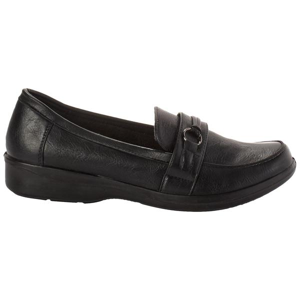 Womens East Street Harlow Black Smooth Loafers alternate view