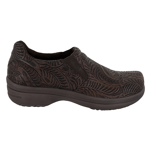 Womens Easy Works By Easy Street Bind Embossed Clogs