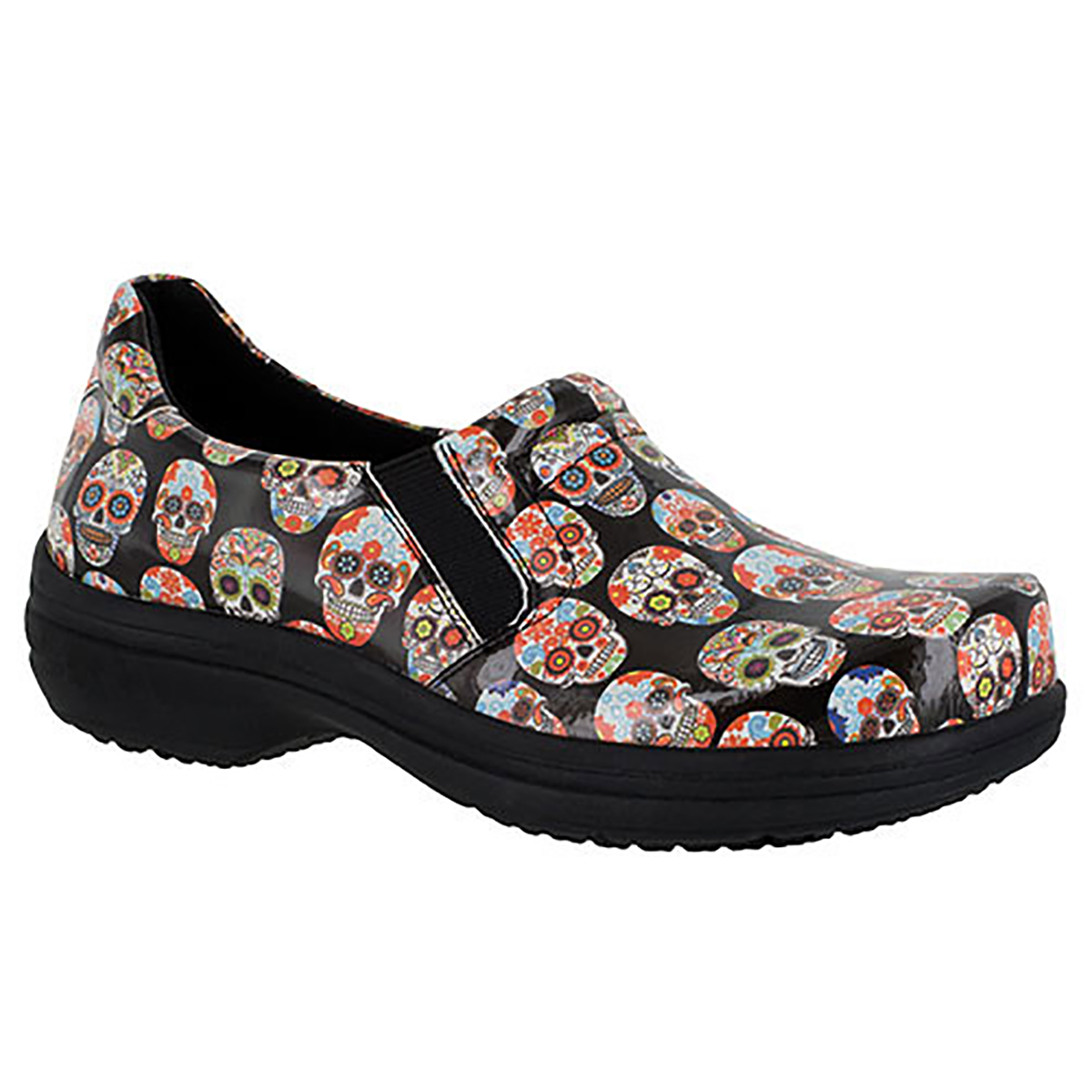 Womens Easy Works By Easy Street Bind Patent Leather Clogs