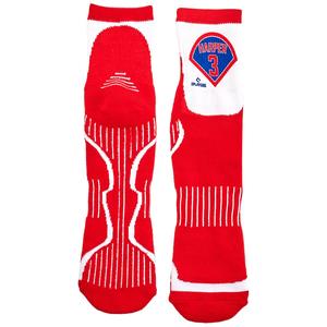Mens MLB Philadelphia Phillies Harper Quarter Socks