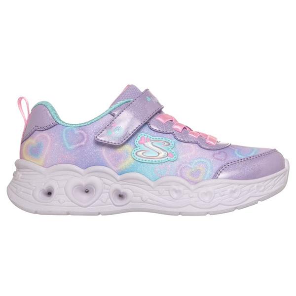 Big Girls Skechers Divine Heart Lights Athletic Sneakers alternate view