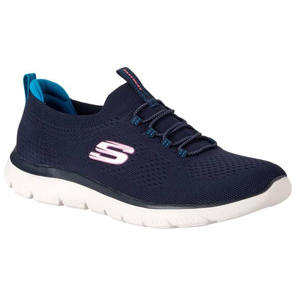 Womens Skechers Summits - Top Player Athletic Sneakers - Navy
