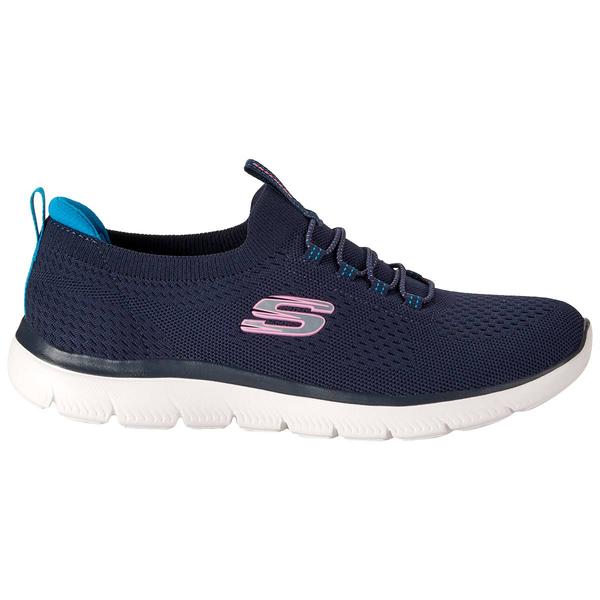 Womens Skechers Summits - Top Player Athletic Sneakers - Navy alternate view