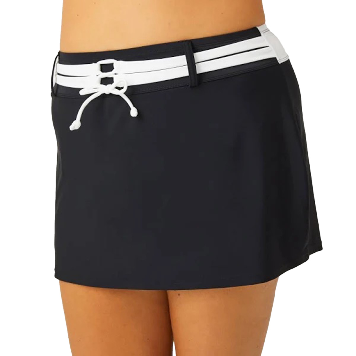 Womens Free Country Belted Swim Skirt With Built In Briefs