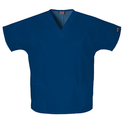 Womens Cherokee Work Wear V-Neck Top - Navy