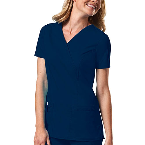 Plus Size Cherokee Core Stretch Mock Wrap Top - Navy