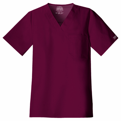 Mens Cherokee Plus V-Neck Shirt - Wine