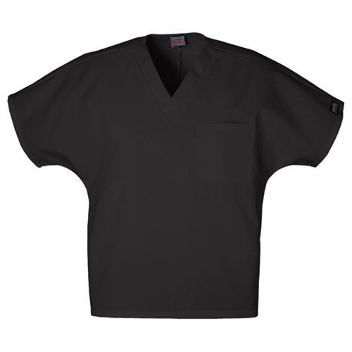 Unisex Cherokee Plus V-Neck Tunic - Black